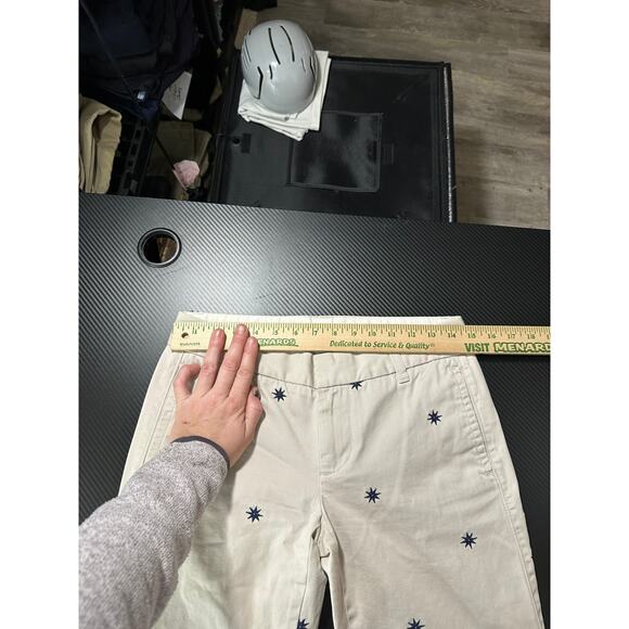 J. Crew Tan Scout Cropped Star Pants Size 0 - Picture 6 of 10